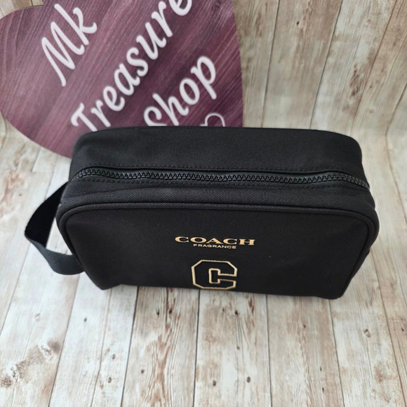 Coach Toiletry Cosmetics bag black - Picture 3 of 7